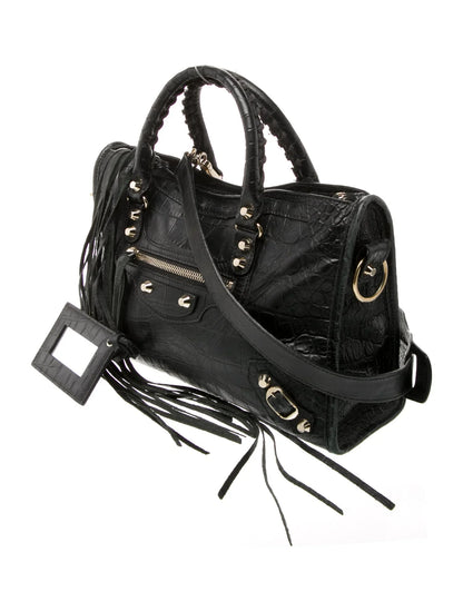 Sac City en cuir gaufré style motocross