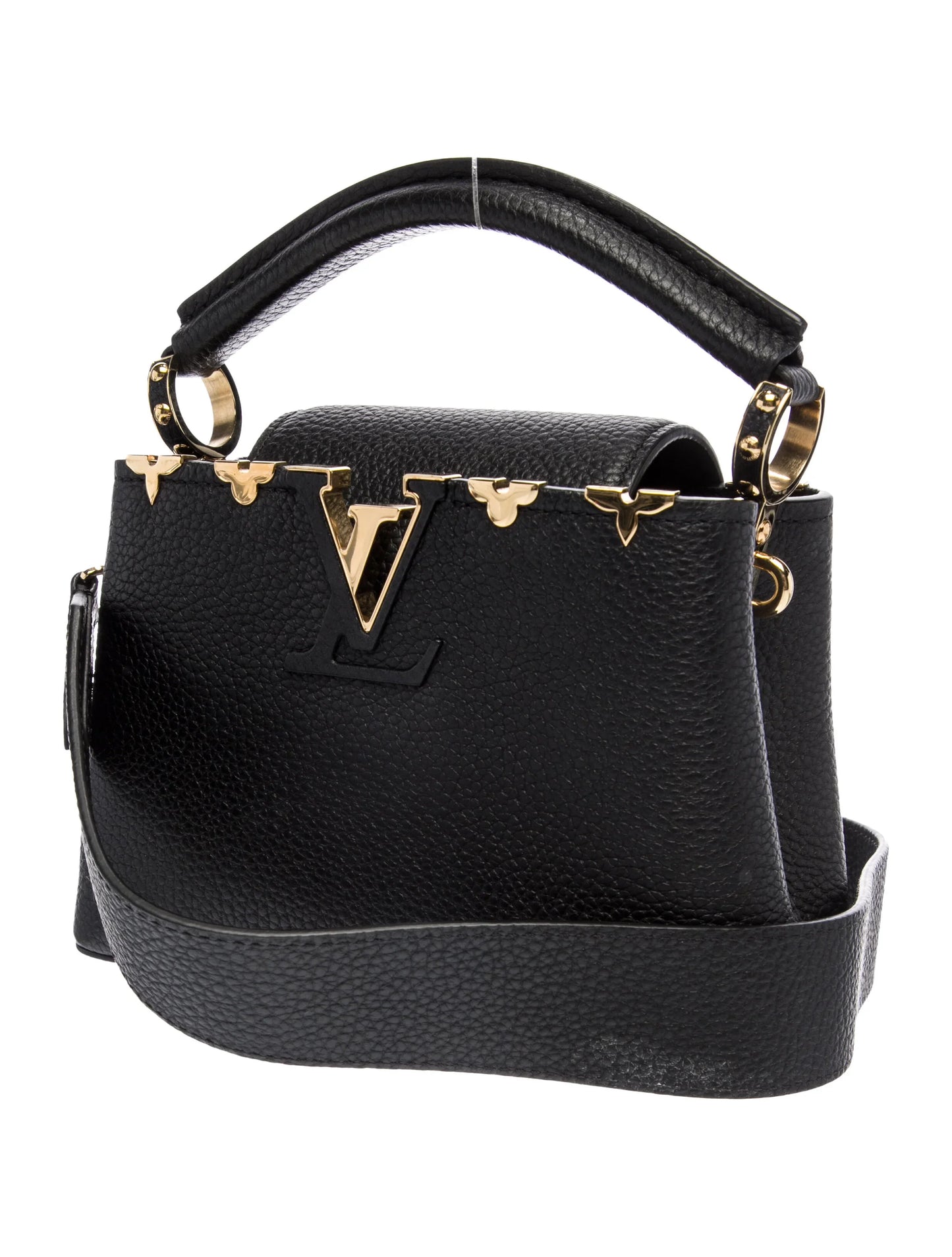 Capucines Mini en cuir Taurillon avec fleur