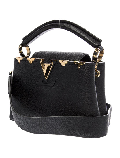 Capucines Mini en cuir Taurillon avec fleur