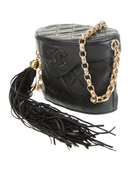 Quilted Tassel Bucket Bag