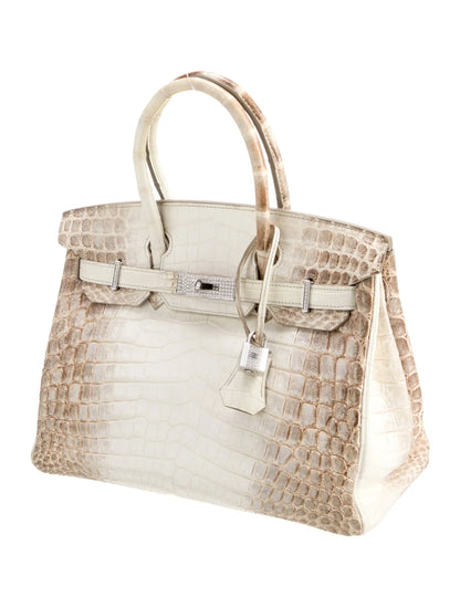 Cocodrilo Nilótico Mate 18K Diamante Himalayan Birkin 30