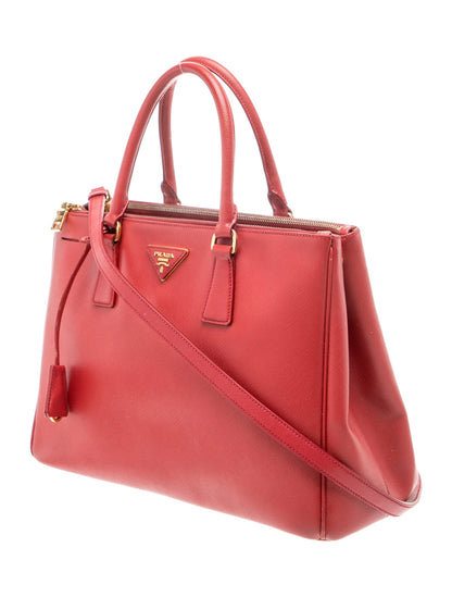 Saffiano Lux Leather Galleria Double Zip Large