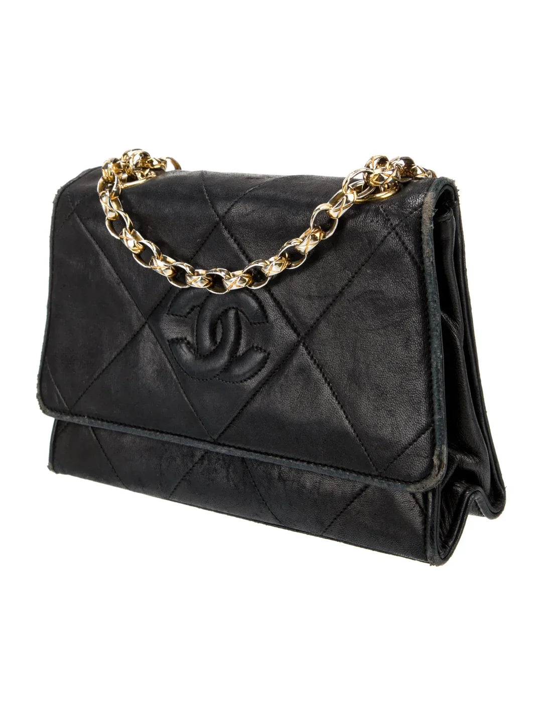 Diamond Stitch Flap Bag