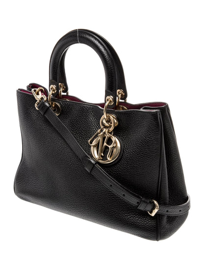 Leather Top Handle Bag Small