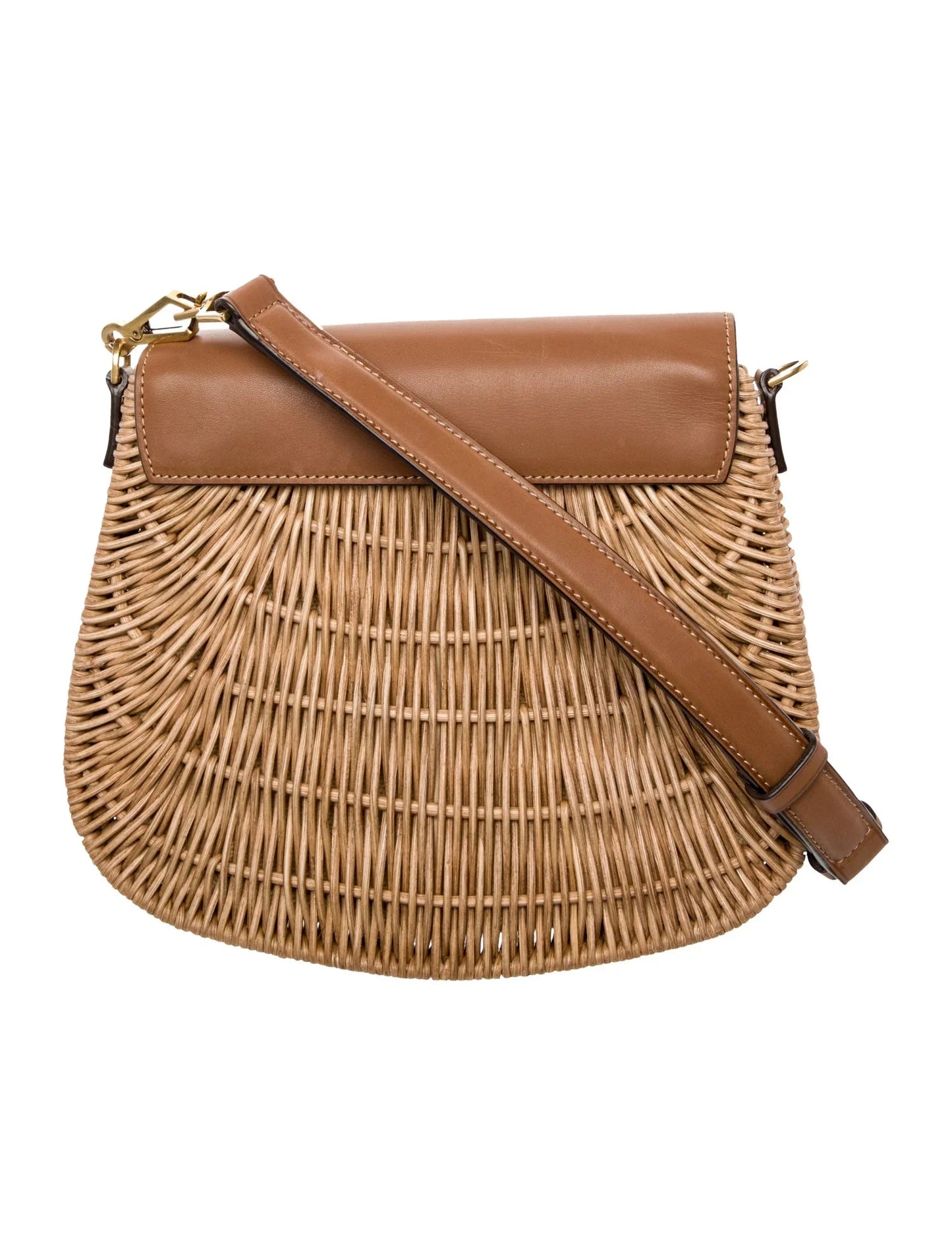 Leather Voltaire Leather- Trimmed Shoulder Bag Small 2025