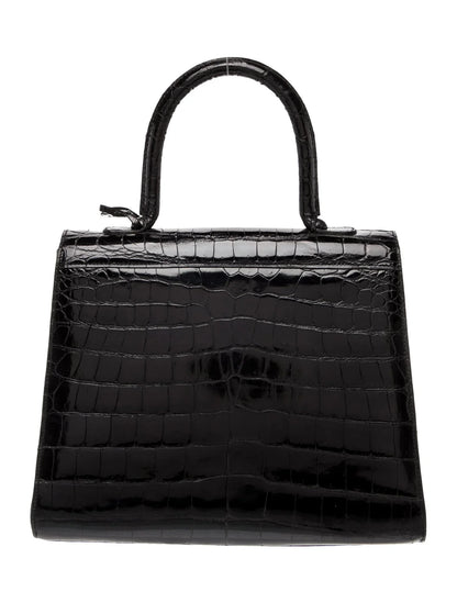 Crocodile Top Handle Bag MM Vintage