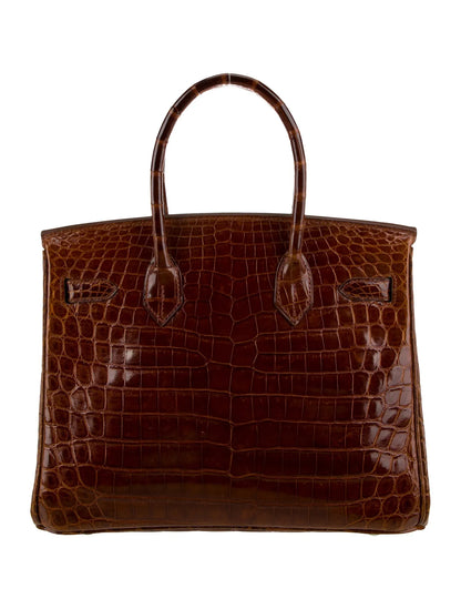 Birkin 30 de cocodrilo del Nilo brillante