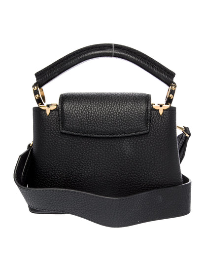 Capucines Mini en cuir Taurillon avec fleur