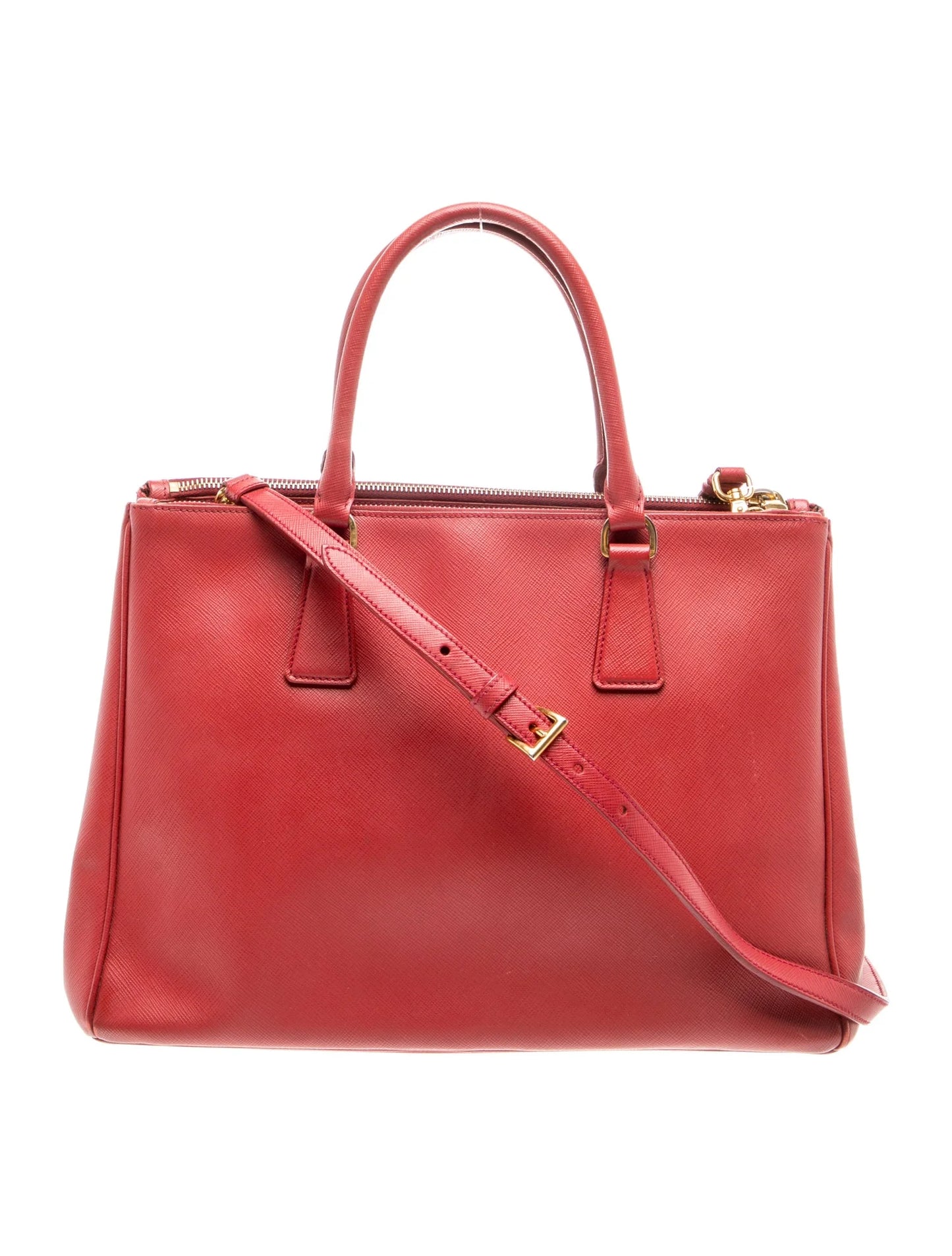 Saffiano Lux Leather Galleria Double Zip Large