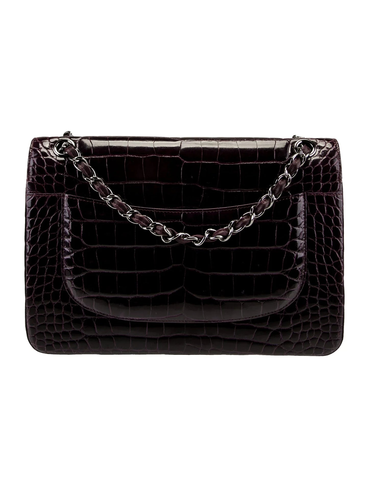 Classic Jumbo Alligator Double Flap Bag