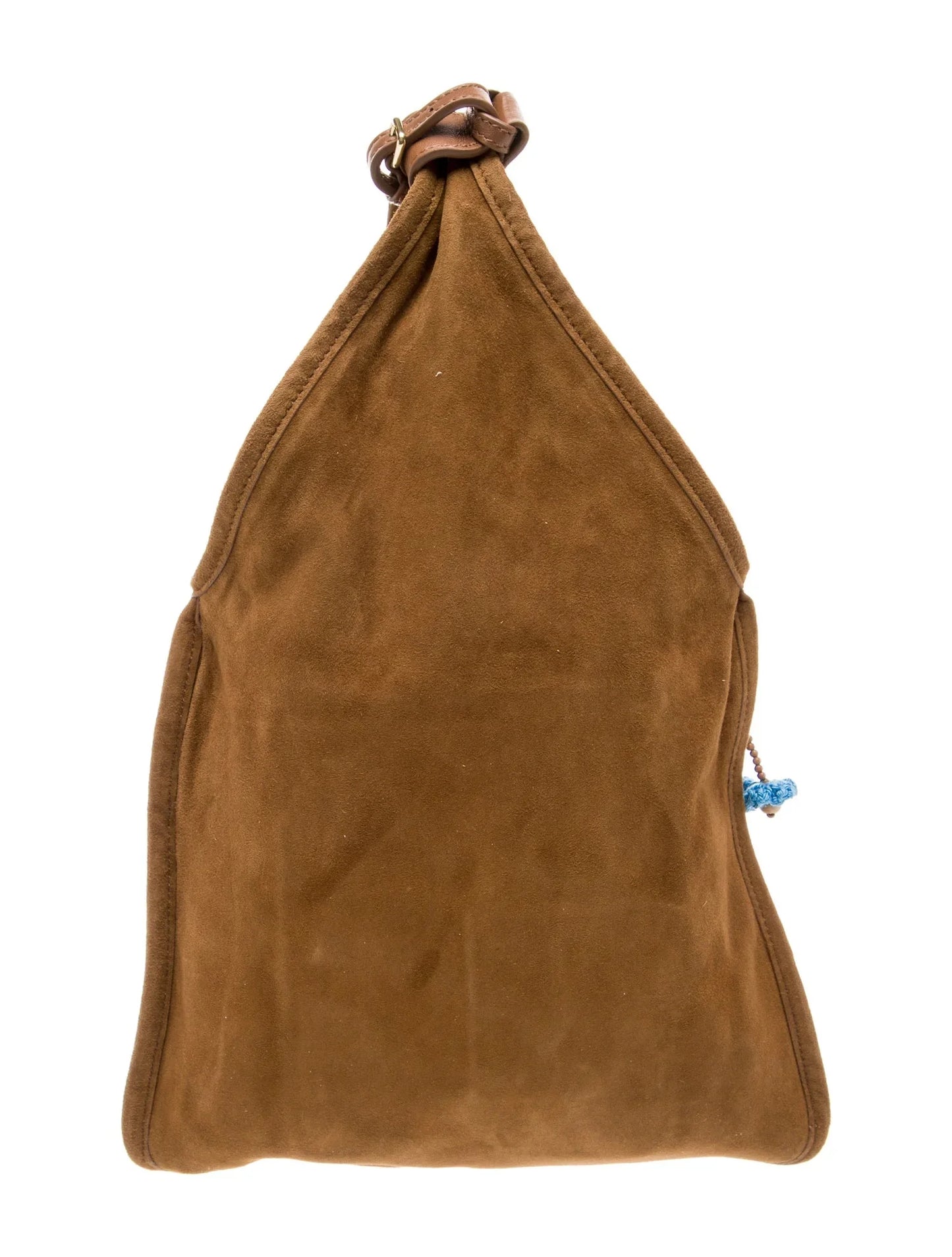 Suede Top Handle Bag w/Trick