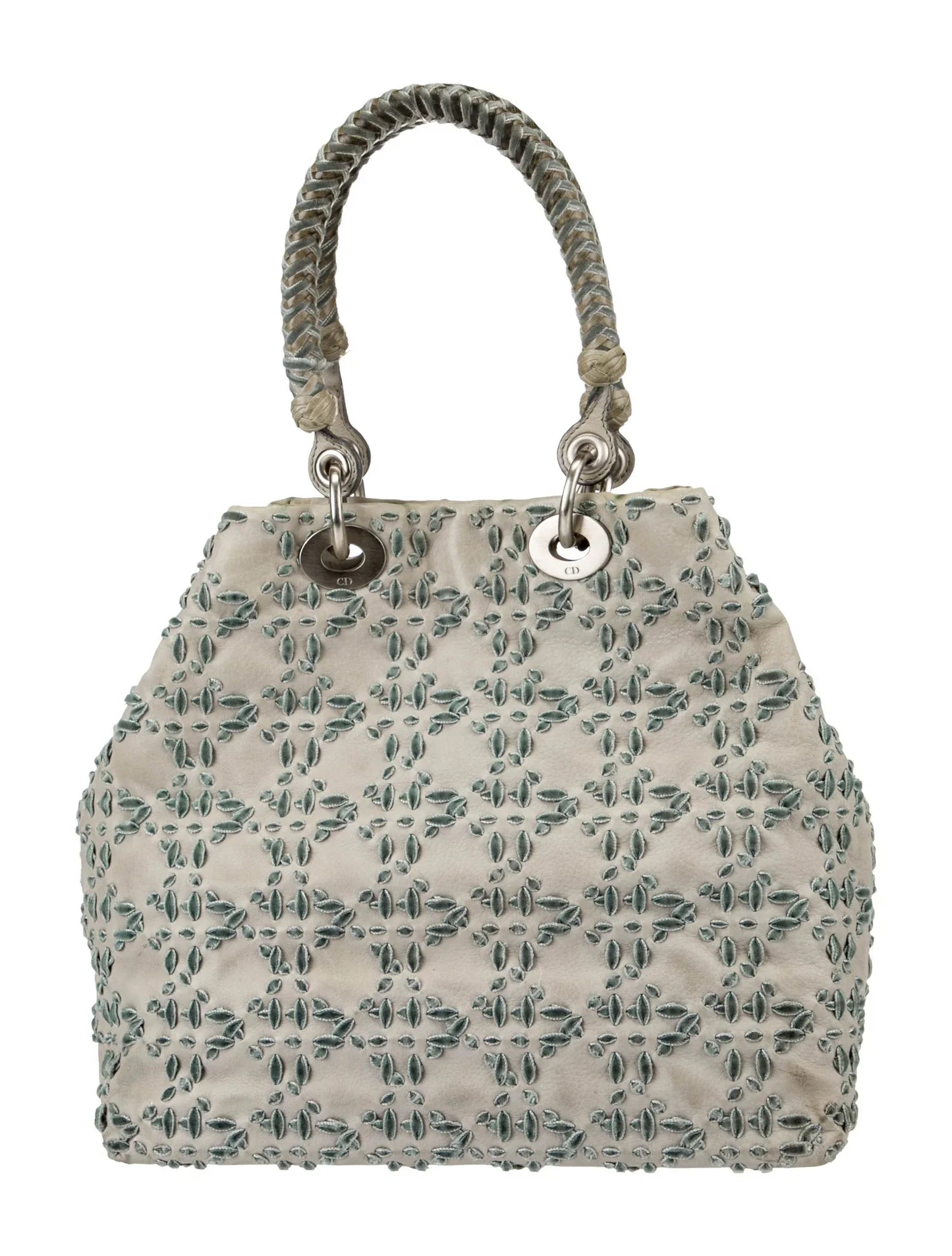 Sac à poignée supérieure Cannage avec dentelle cousue