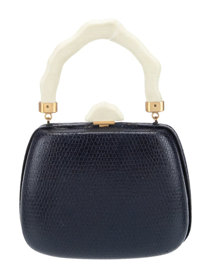 Lizard Top Handle Bag Mini Vintage