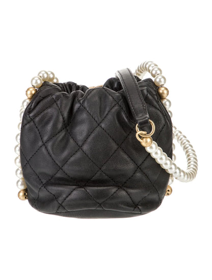 Mini About Pearls Bucket Bag