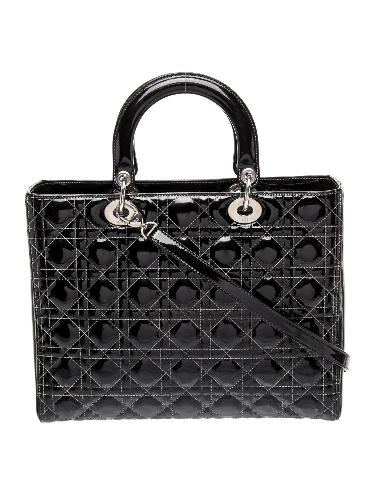 Patent Leather Top Handle Bag