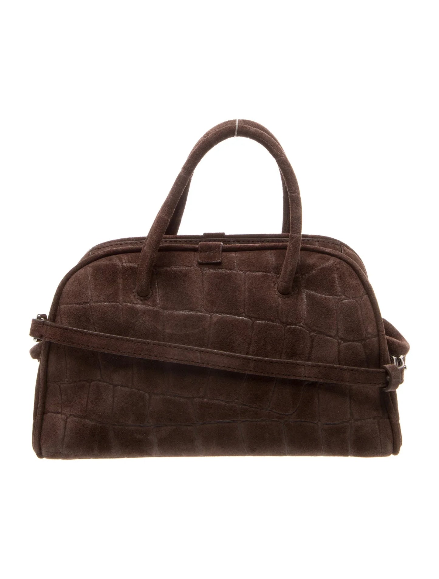 Suede Top Handle Bag