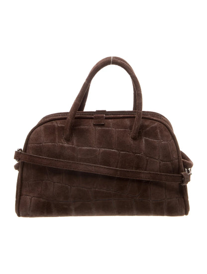 Suede Top Handle Bag