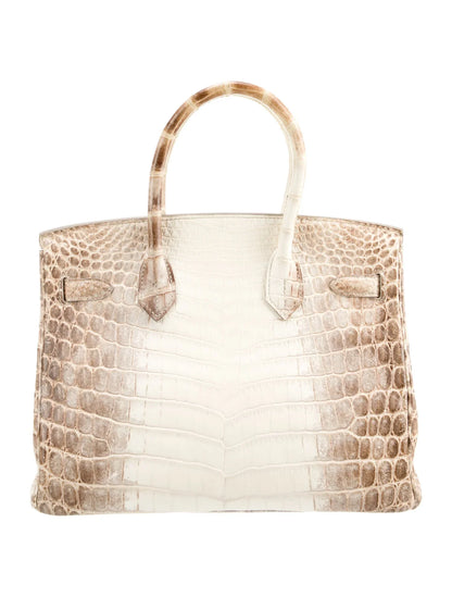 Cocodrilo Nilótico Mate 18K Diamante Himalayan Birkin 30