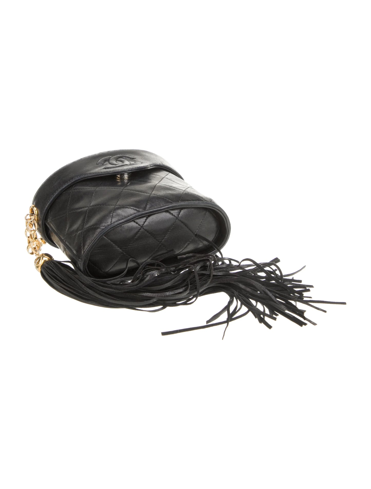 Quilted Tassel Bucket Bag
