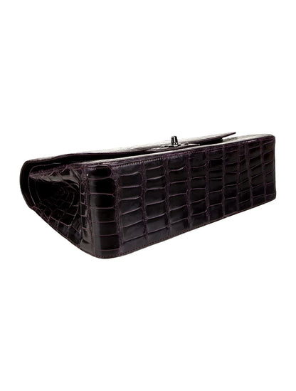 Classic Jumbo Alligator Double Flap Bag