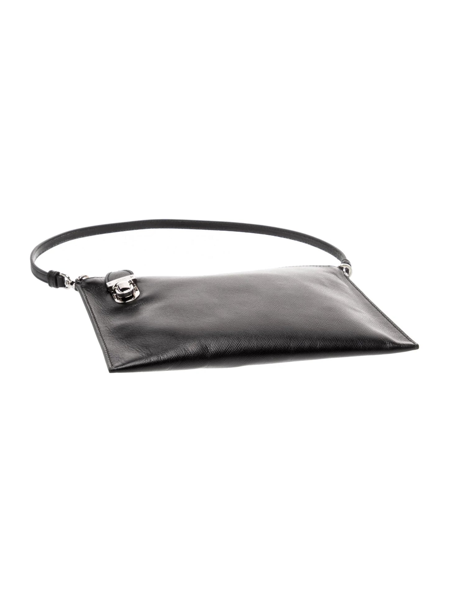 Saffiano Lux Leather Shoulder Bag