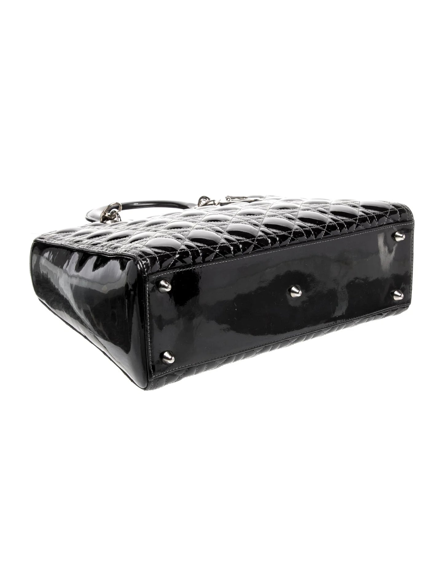 Patent Leather Top Handle Bag