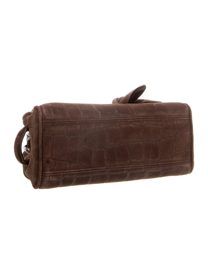 Suede Top Handle Bag