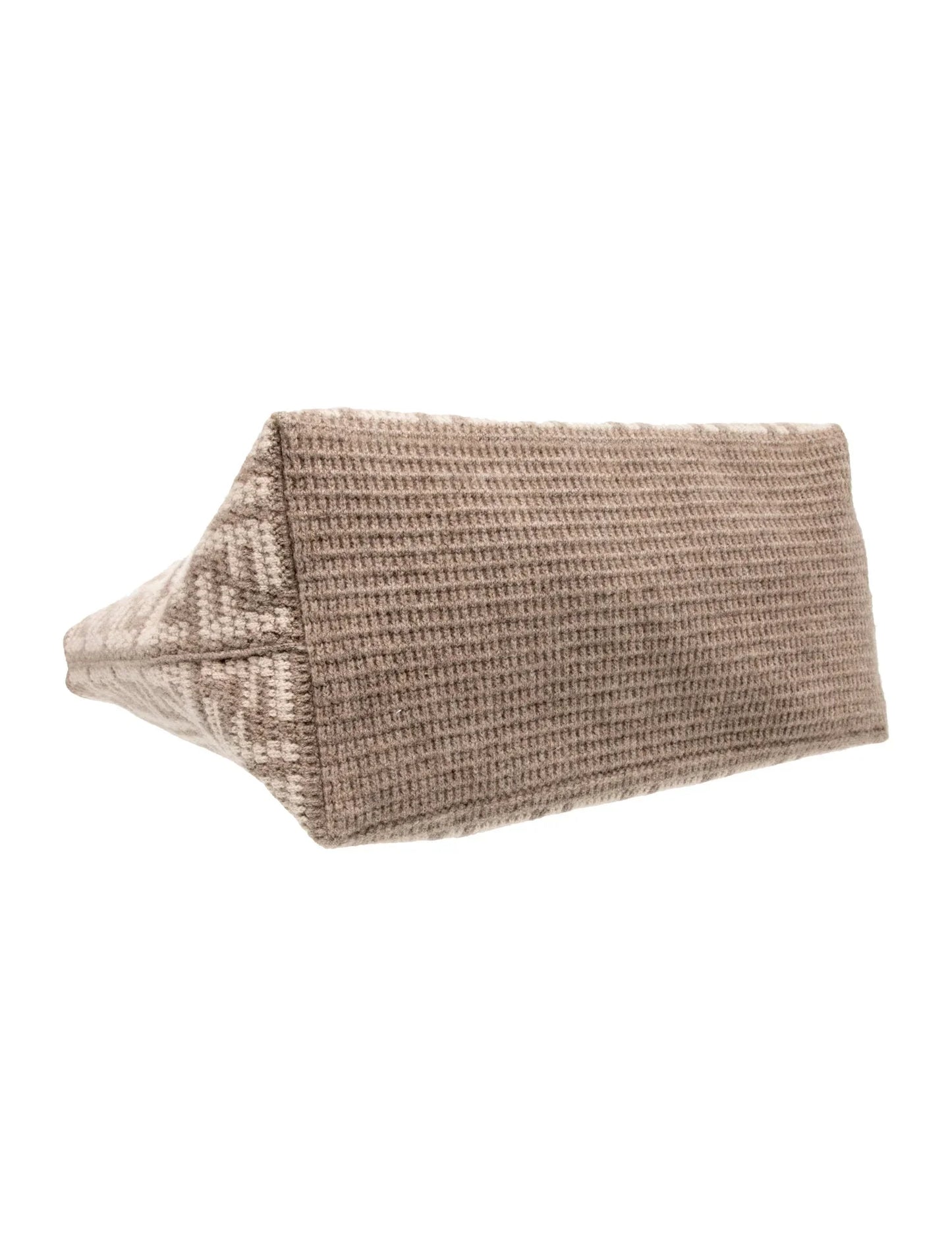 Zucca FF Cashmere Knit FF Large Shopper Tote Tortora Large