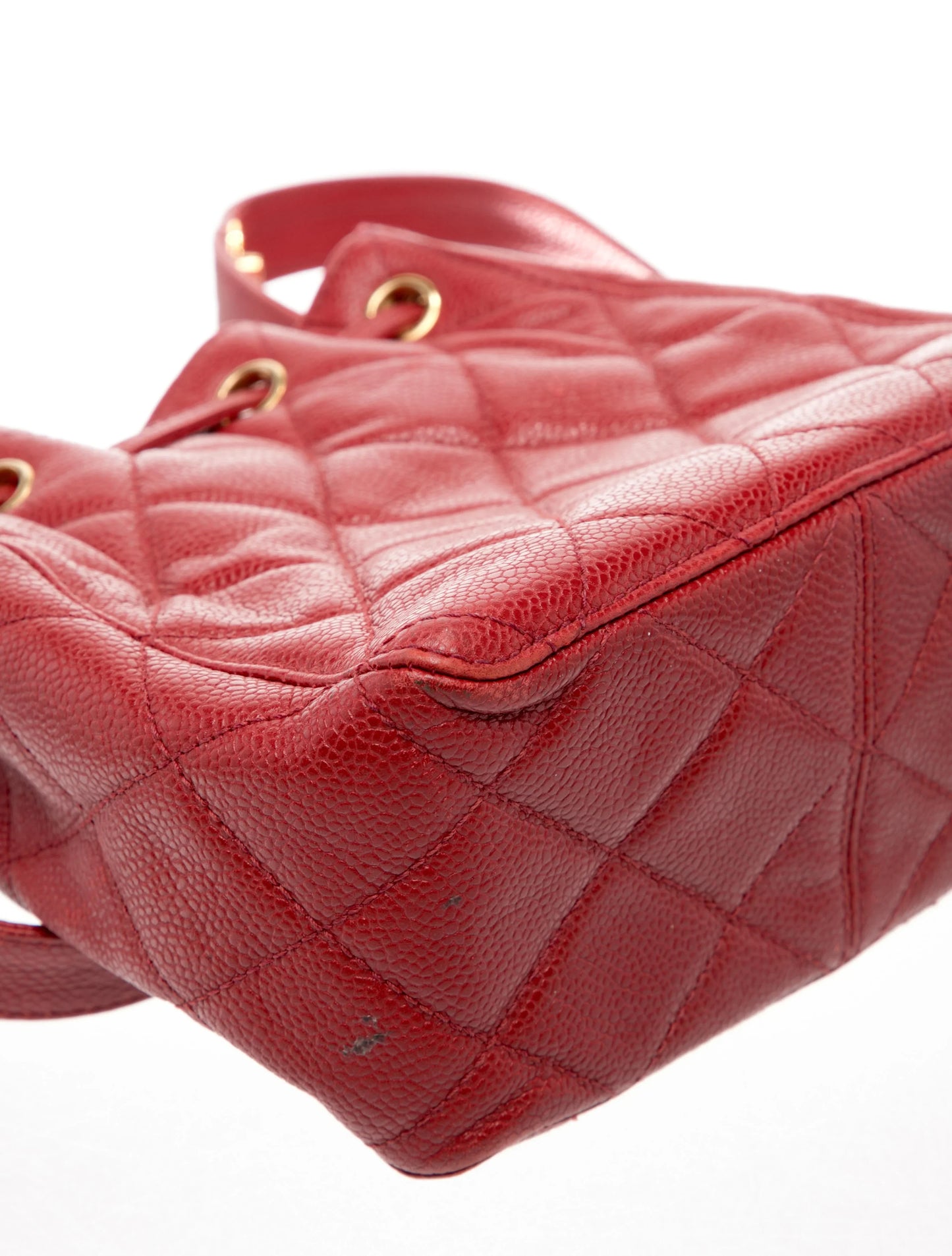 Quilted Caviar Bucket Bag