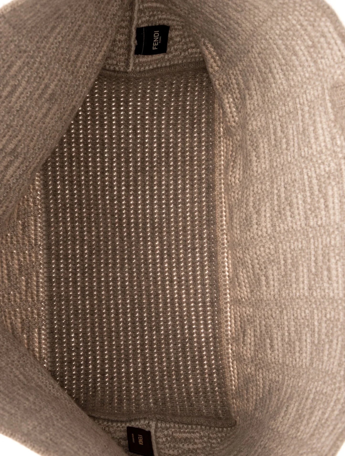 Zucca FF Cashmere Knit FF Large Shopper Tote Tortora Large