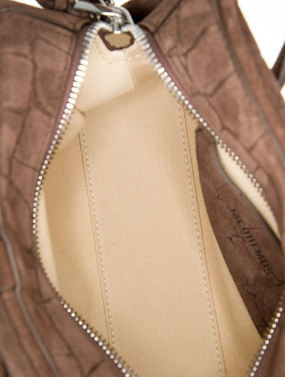 Suede Top Handle Bag